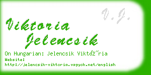 viktoria jelencsik business card